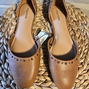 Maurices Brown Studded Flats